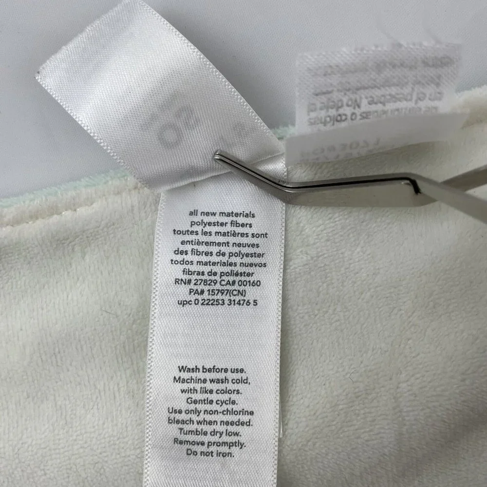 Carters Green White Sheep Lamb 16" Lovey Pacifier Holder Security Blanket Rattle - Picture 7 of 7